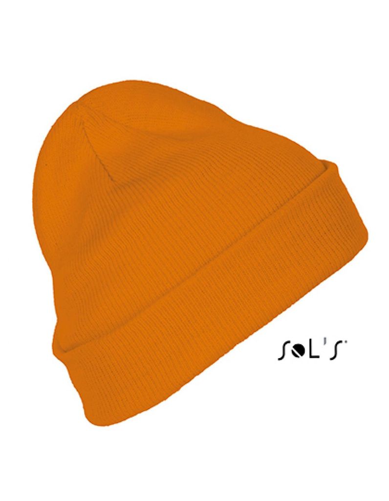 SOLs 01664 | Pittsburgh Hat / mit Umschlag - Farbe: Neon Orange - Größe: One Size