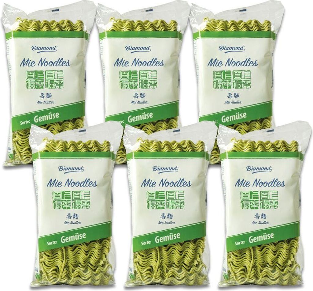 6er-Pack DIAMOND Mie Noodles mit Gemüsegeschmack 250g / Mie Produktbild 