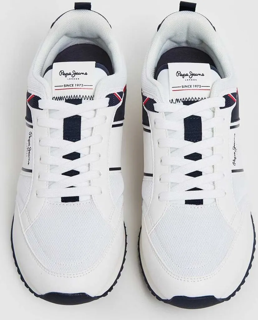Pepe Jeans Dublin Baskets Blanches Homme Taille 42 Style British Chic - 5