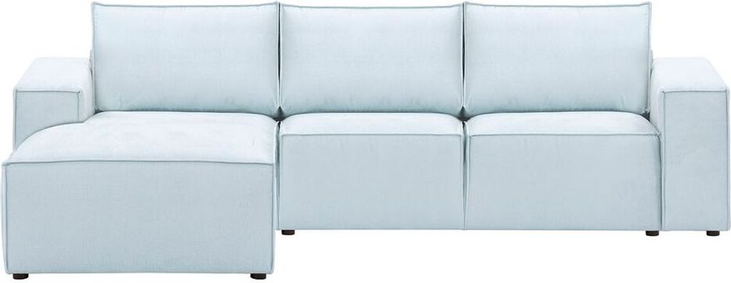 SLF24 - Rechtsseitiges Ecksofa Charles - hellgrau - Fancy 85