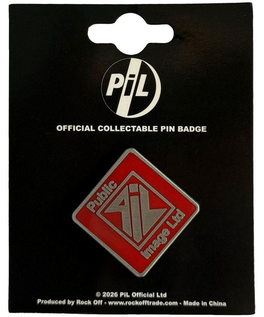PIL (Public Image Ltd) - "B&W" Logo-Abzeichen, Nadel RO15519 (Einheitsgröße) (Rot/Golden)