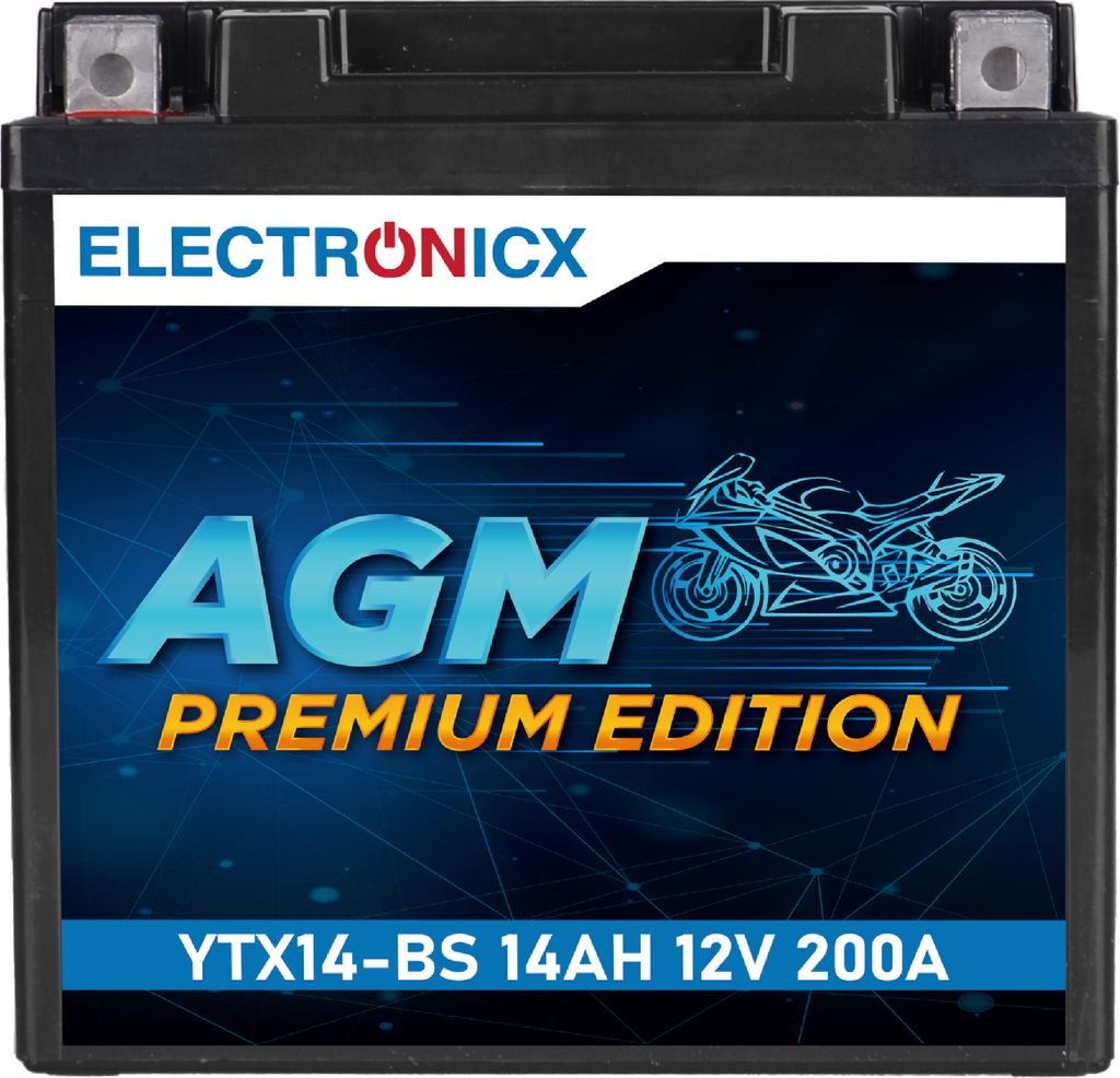 Batteria per moto Electronicx YTX14-BS AGM 12 V 14 Ah ▶ Immagine del prodotto 