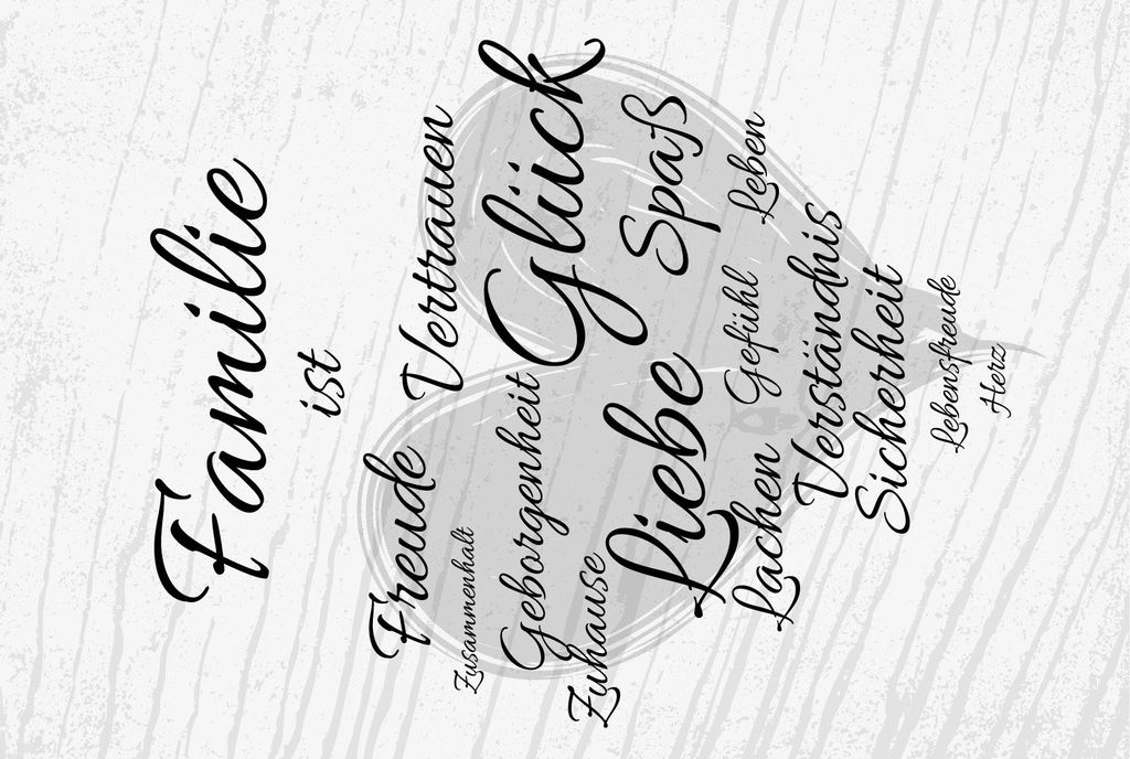 vianmo Blechschild 18x12 cm Familie ist Freude Vertrauen Glück Spaß