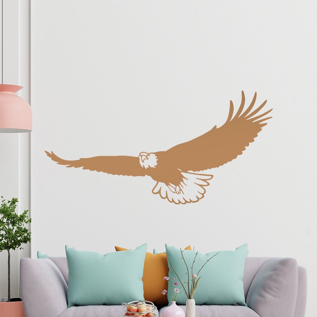 KIWISTAR Adler - Flug Gleiten Beobachter Auge Wandtattoo in 6 Größen - Wandaufkleber Wall Sticker - Dekoration, Küche, Wohnzimmer, Schlafzimmer,...