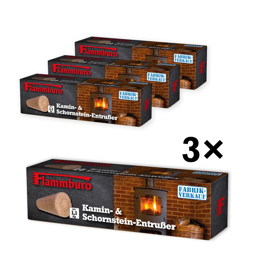 3 x Entrußerblock Kaminentrußer zum Entfernen von Ruß Produktbild 