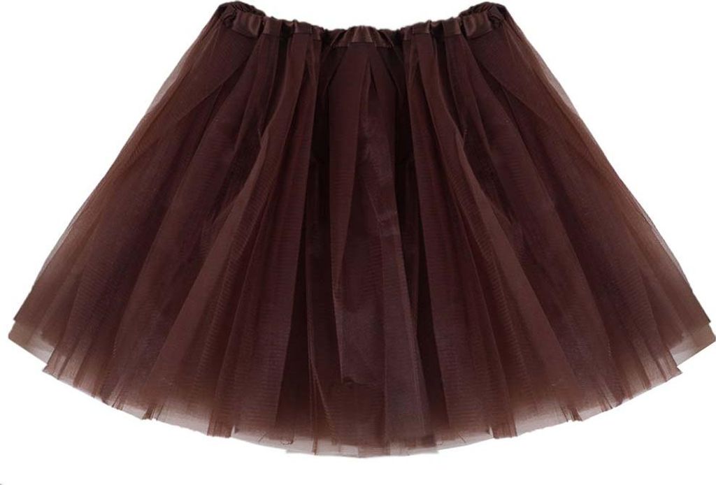 Braunes Tutu 40cm aus 100% Polyester mit elastischem Produktbild 