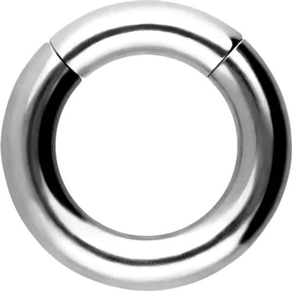 Ohrpiercing, Nasenpiercing, Septum Piercing Chirurgenstahl Segmentring Clicker Silber Innendurchmesser: 8mm + Stabstärke: 3mm