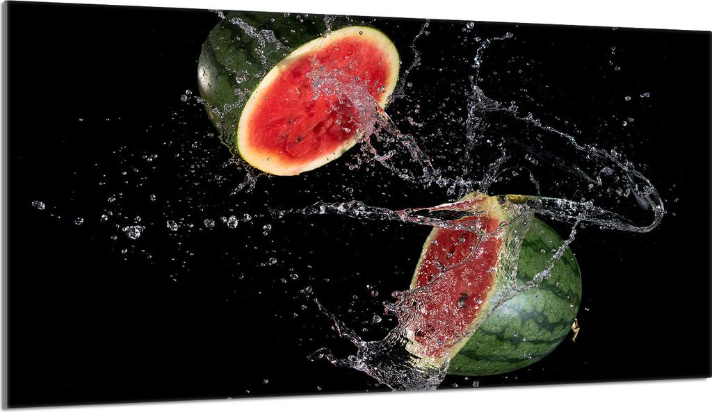 Glas-Herdplattenschutz 90x52 Wassermelone
