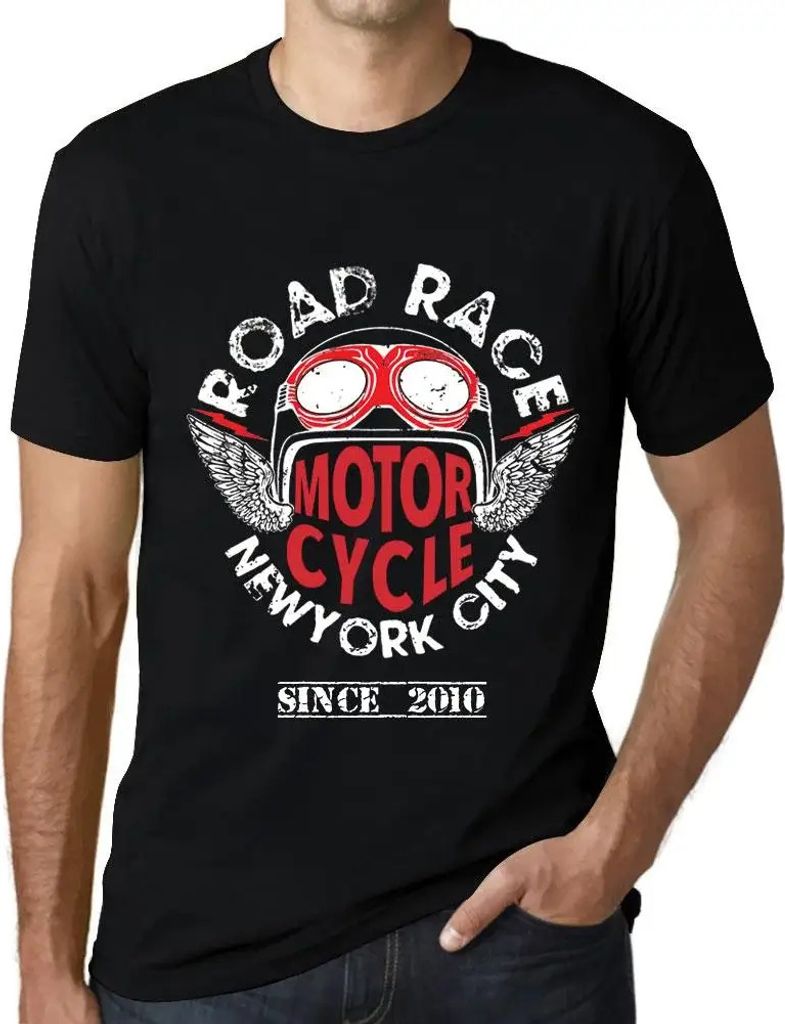 Herren Grafik T-Shirt Motorrad-Straßenrennen seit 2010 – Motorcycle Road Race Since 2010 – Geschenk 14. Geburtstag Jahrestag 14 Jahre Jubiläu...