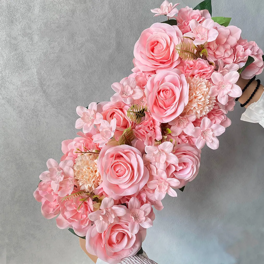 Fleurs de mariage artificielles effet réel pour décoration de buffet