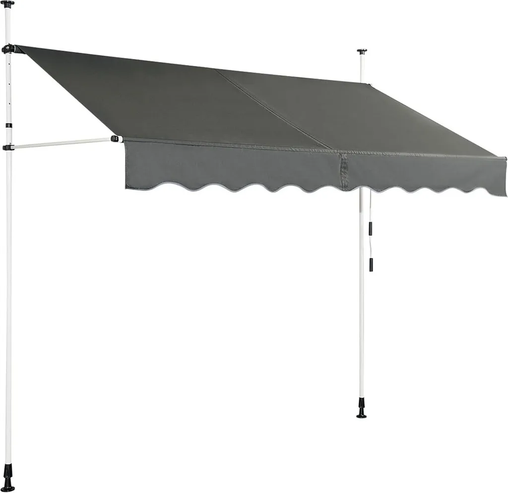 Tenda Esterna Grigia COSTWAY 200cm: Design Elegante per Balconi