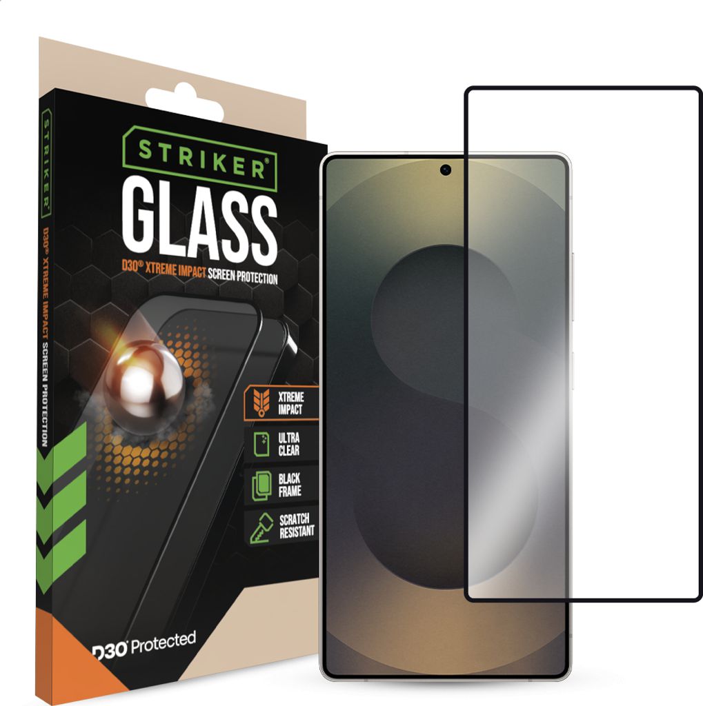 Striker D3O Tempered Glass Edge To Edge Screen Protector Samsung Galaxy S25 Ultra 5G