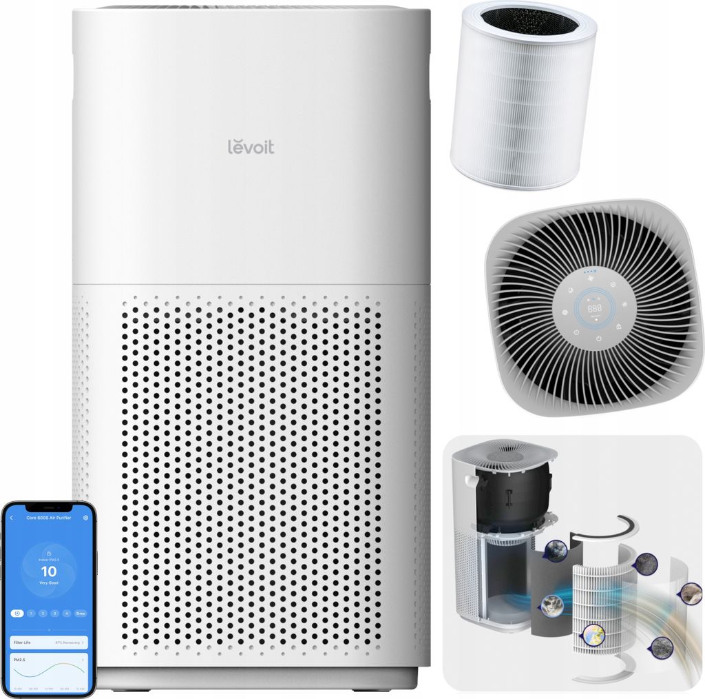 Levoit Core 600S Luftreiniger True Hepa 697 m3/h für bis zu Produktbild 