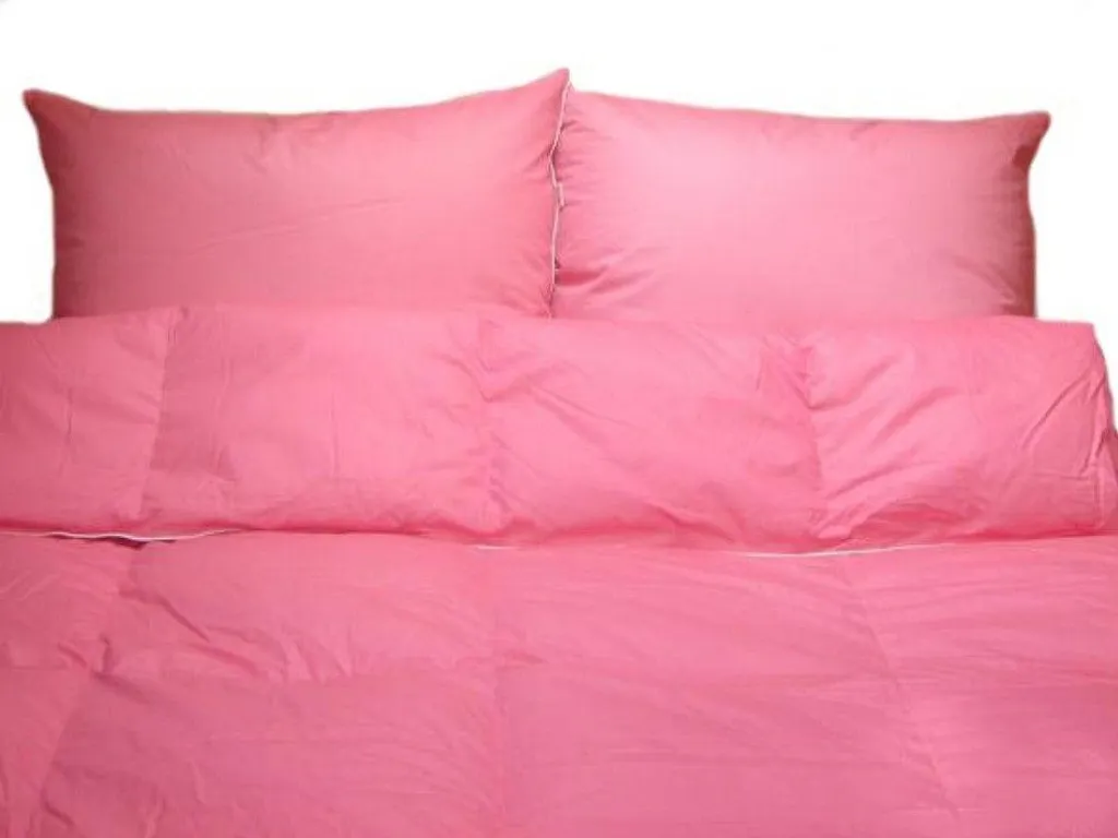 Enveloppe de couette 200x220 rose : tissu anti-duvet haute densité