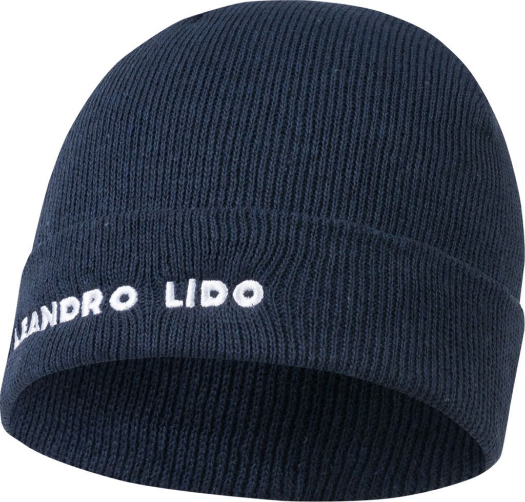 LEANDRO LIDO "Callata" Strickmütze | Weiches & wärmendes Material | Mit breiter Krempe & Rippenmuster | Hochelastisch & bequem | navy | LL-30