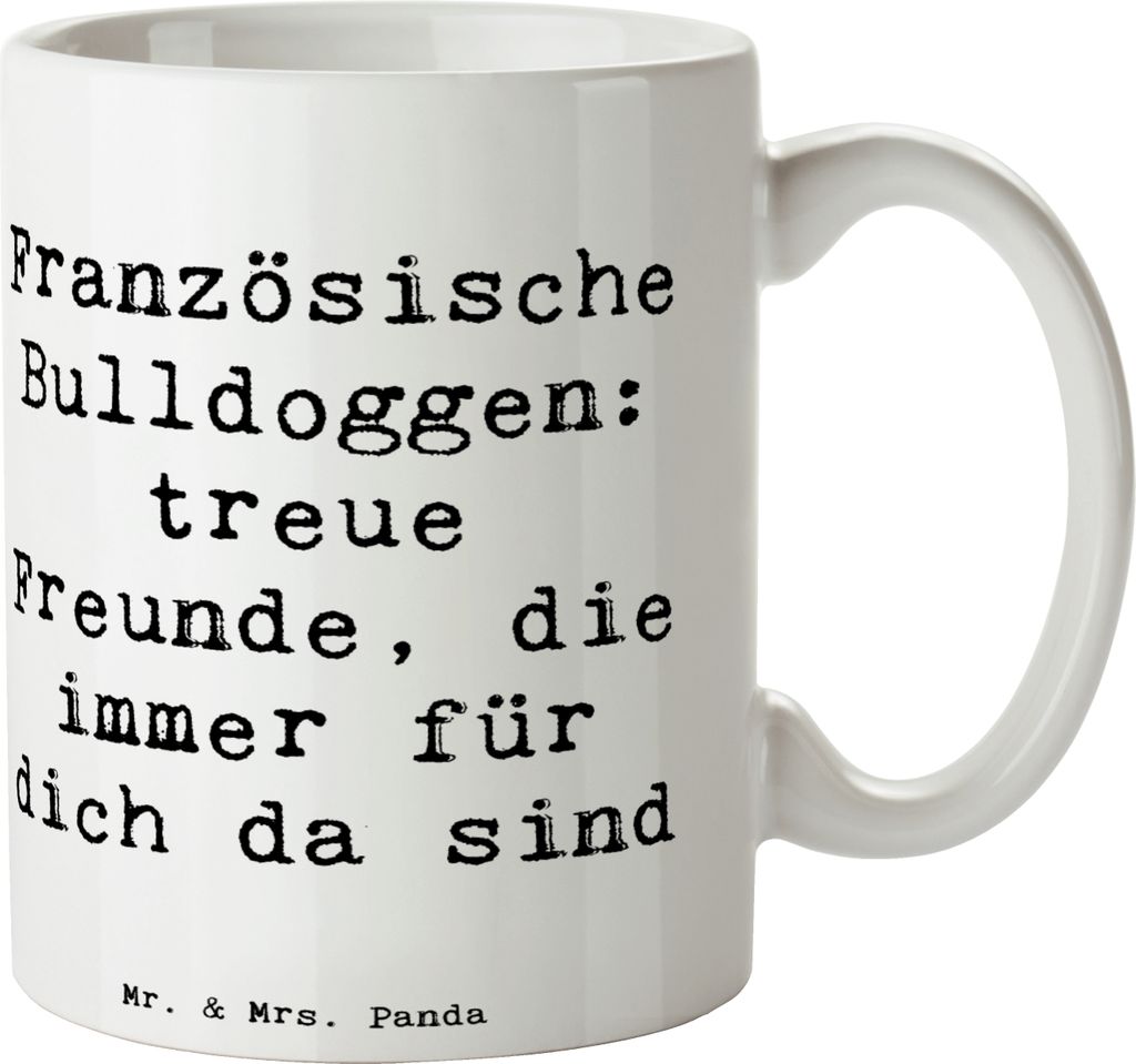 Mr. & Mrs. Panda Teetasse Spruch Französische Bulldogge Produktbild 