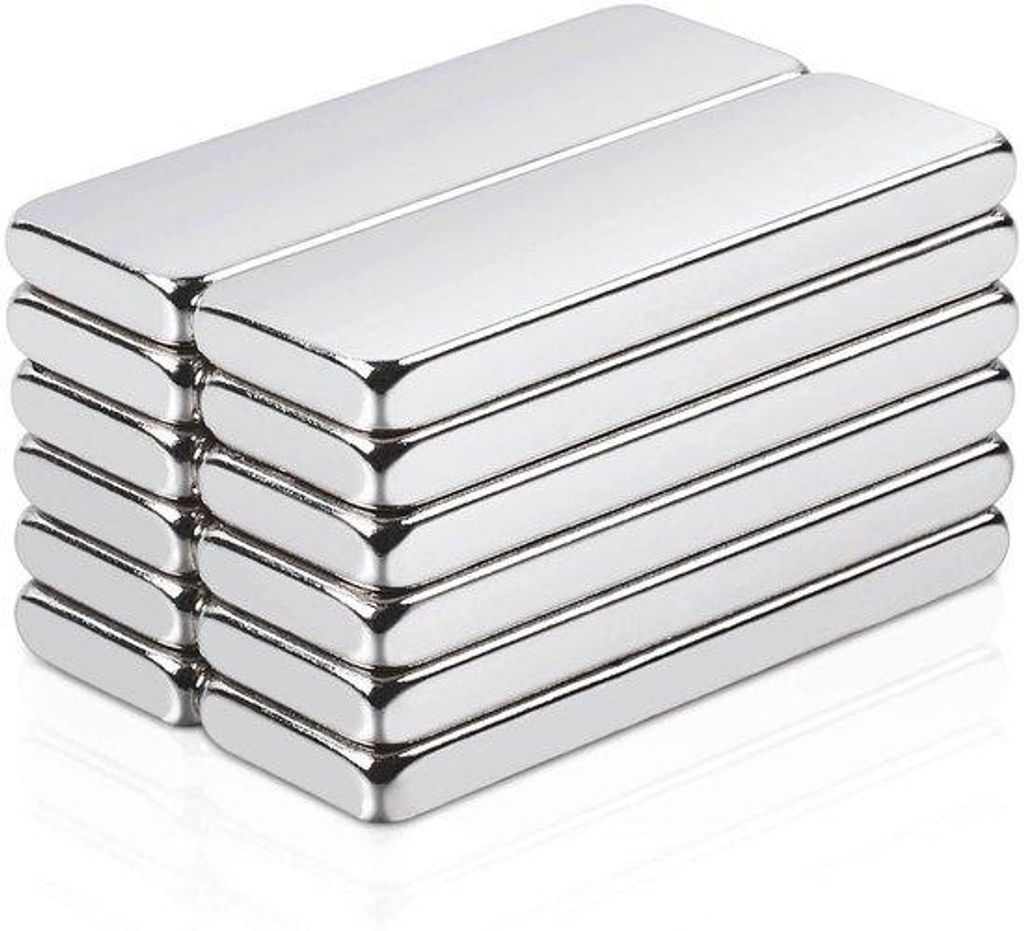 Neodymium-Magnete, 12 Stück, 30 x 10 x 3 mm, extra starker rechteckiger Magnet für Whiteboard, Büro, Küche