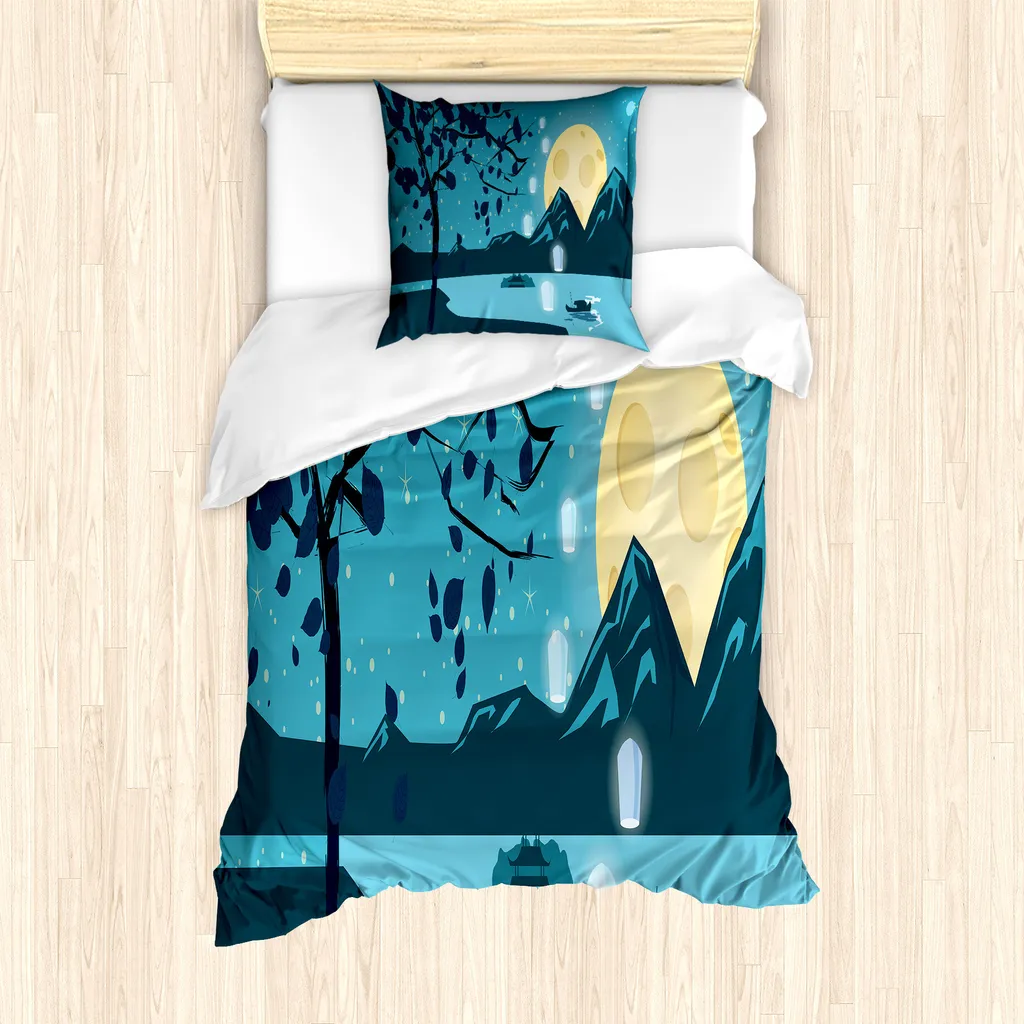 Set Letto Singolo Magic Moon ABAKUHAUS - Sicuro per Bambini e Allergici