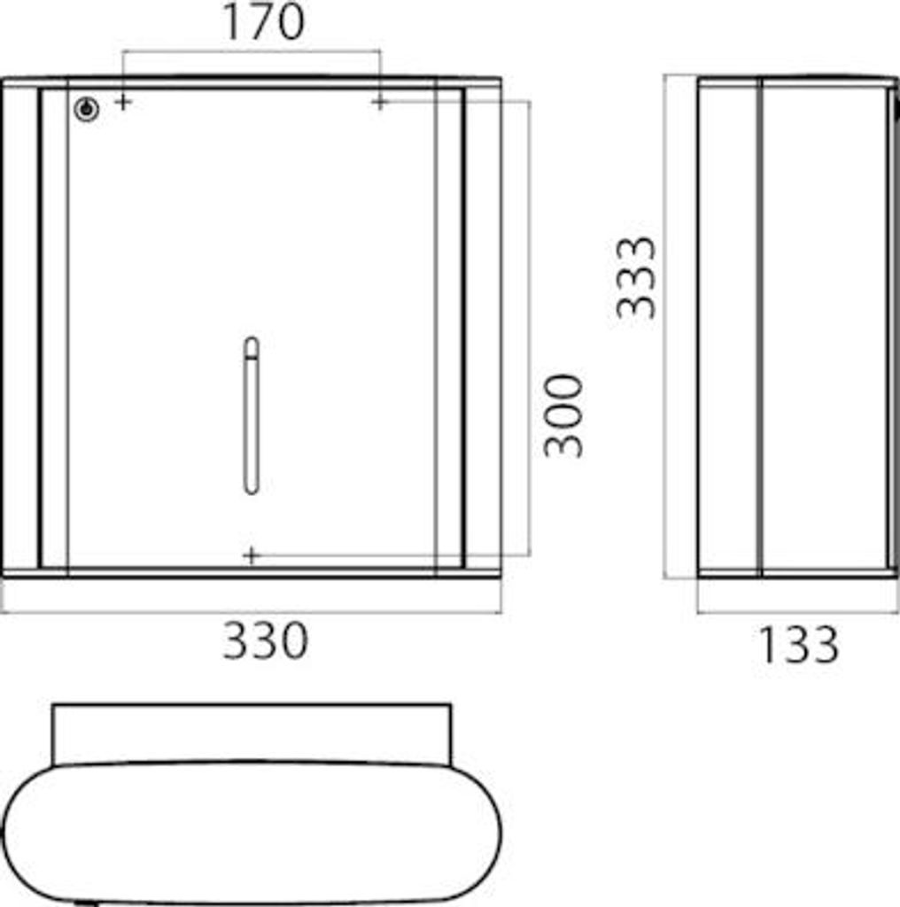 VIGOUR Faltpapier-Handtuchspender derby plus verchromt