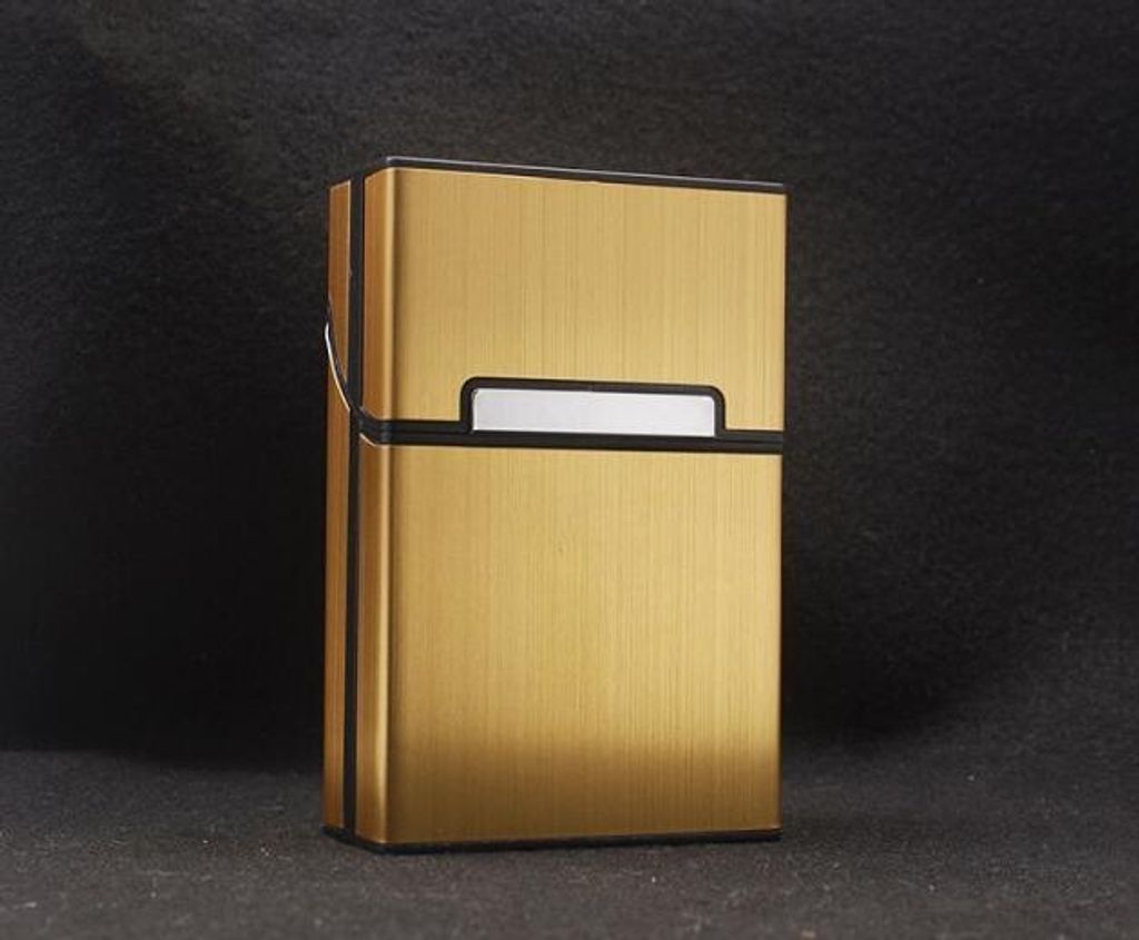 Zigarettenspitze - Aufbewahrungsbox - Zigarettenetui - Zigarettenaufbewahrungsbox - Kunststoff Metall Plastik - Gold