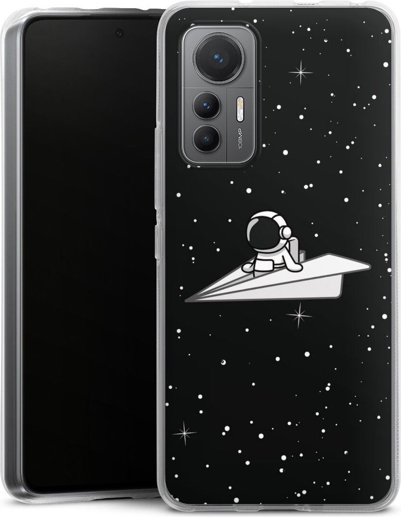 DeinDesign Handyhülle für Xiaomi 12 Lite 5G Silikon Hülle Case Smartphone Schutzhülle Astronaut Comic Papier