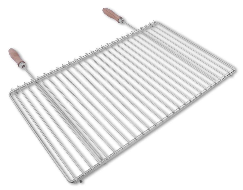 Vue supplémentaire du produit – DEOS Grille de cuisson réglable en acier inoxydable 60–70 × 37 cm a…