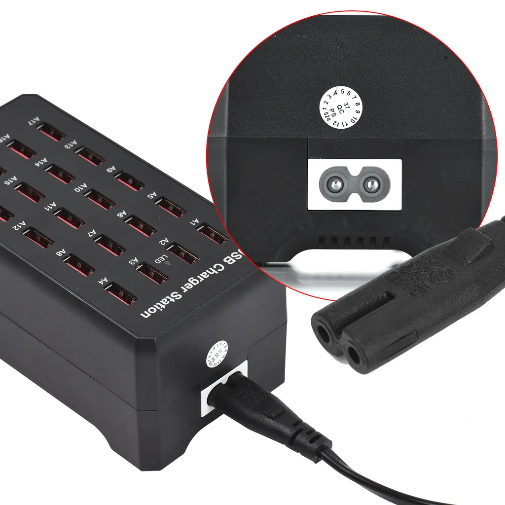 Chargeur USB multi ports 100W pour charger 20 appareils sans risque