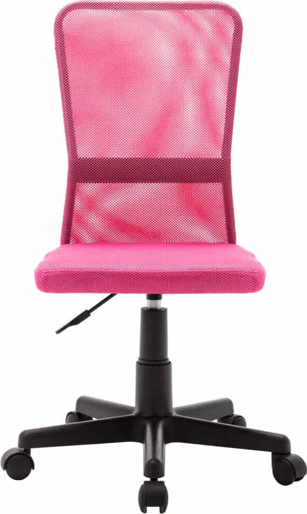 vidaXL Sedia da ufficio rosa 44x52x100 cm in tessuto a rete