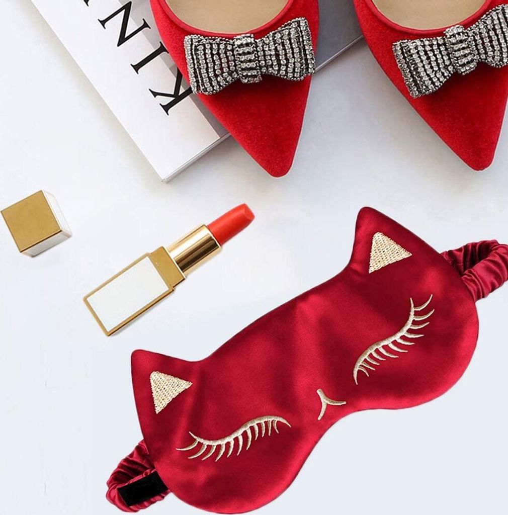 Roter Panda Schlafmaske - Verdunkelnde Augenmaske Mit Verstellbarem Band