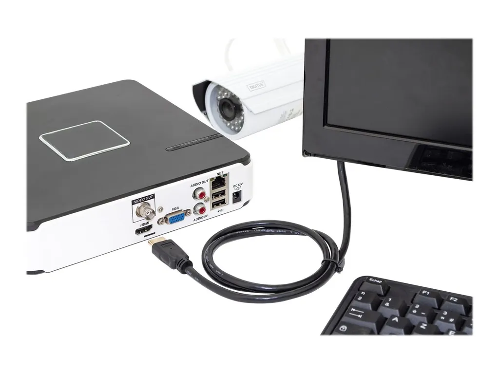 DIGITUS DB-330123-020-S Cavo di collegamento DIGITUS ad alta velocità, HDMI-A HDMI-A, 2,0 m
