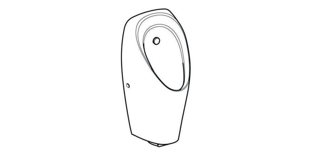 Geberit 116143001 Tamina Urinal, m. integr. Strg.,Batt.