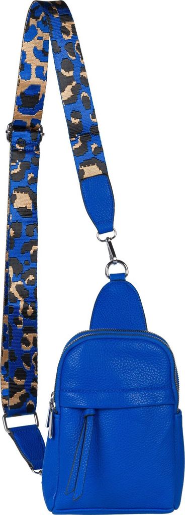 styleBREAKER Damen One Shoulder Rucksack, gemusterter Schultergurt, Einfarbige Crossbody Bag, Cityrucksack, Sling Bag 02012387