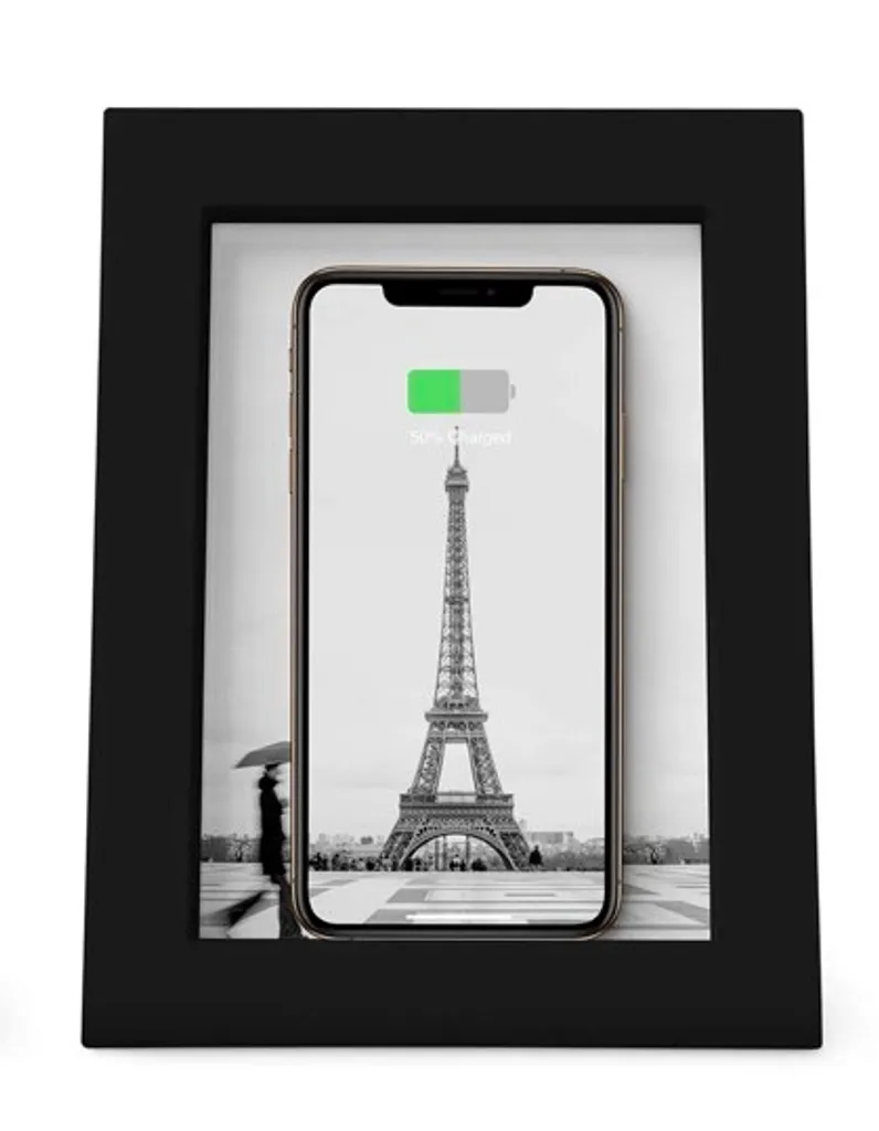 PowerPic Twelve South : Chargeur Rapide Qi 10W Noir en Bois pour Mobile