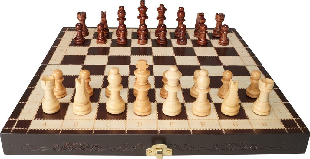 Magnetisches Schachspiel aus Holz, 29 x 29 cm Schachspielset, Klappbare Schachbrettspiele mit Schachfiguren, Schachset Faltbar, Set für Party Fami...