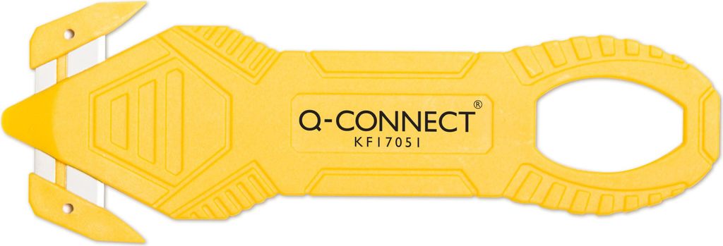 Sicherheits-Cutter Q-Connect, Folienschneider, Paketmesser gelb