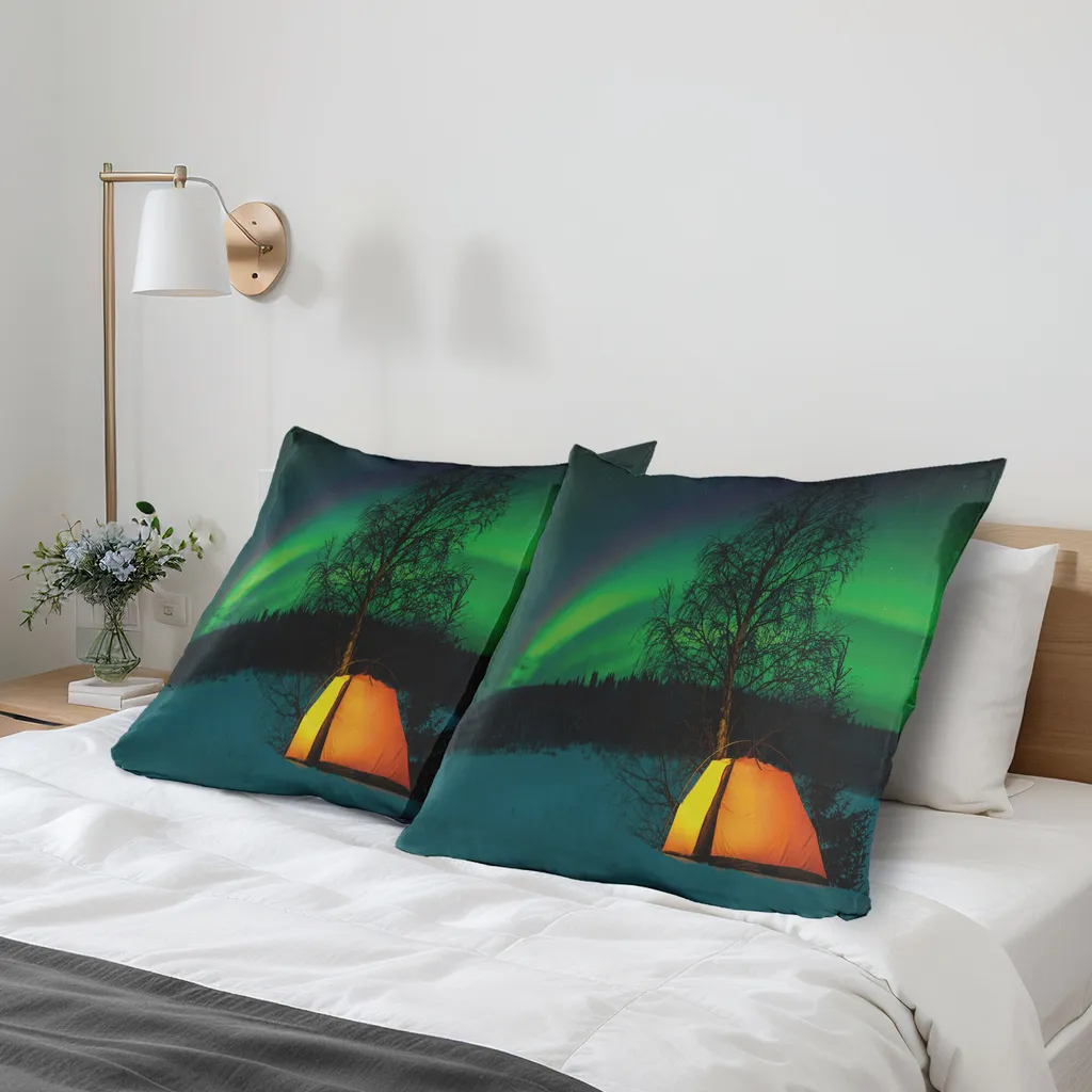 Federe ABAKUHAUS Nordlicht 80x80 | Dormi sotto l'Aurora Boreale