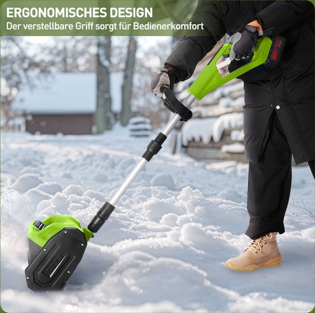Akku-Schneefräse,Faltbar Schneebürste Ergonomisch,900 W Produktbild 6