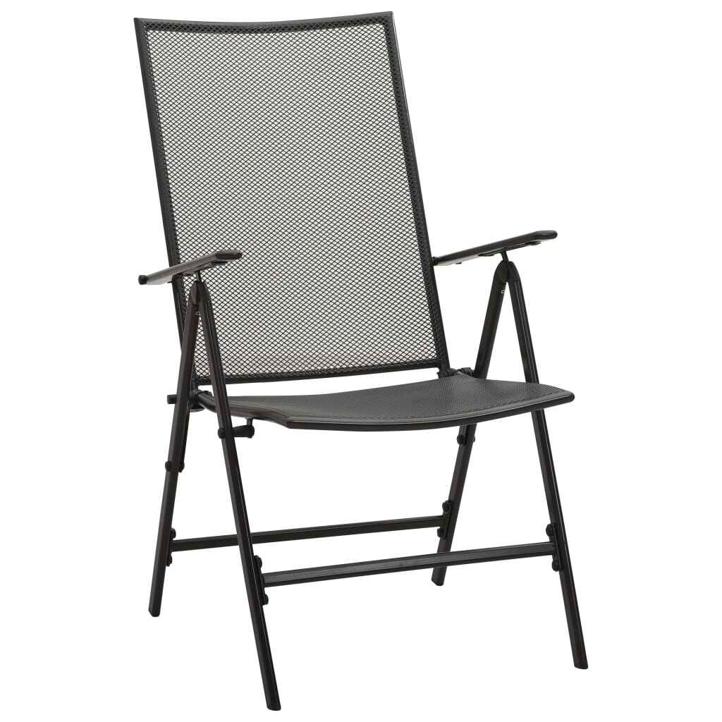 vidaXL Chaises pliantes 4 pcs. Mesh acier anthracite Image du produit 