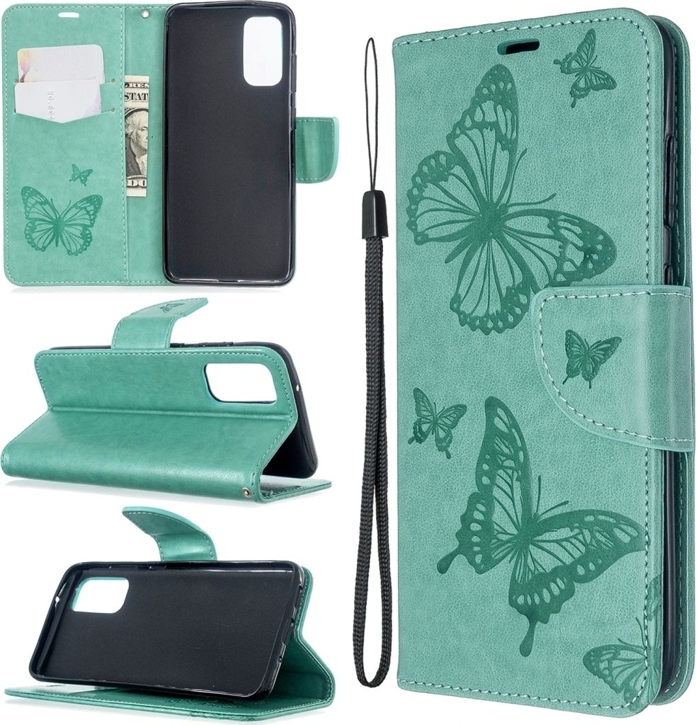 Mobigear Butterfly Samsung Galaxy S20 Hülle Klapphülle Geldbörse - Türkis