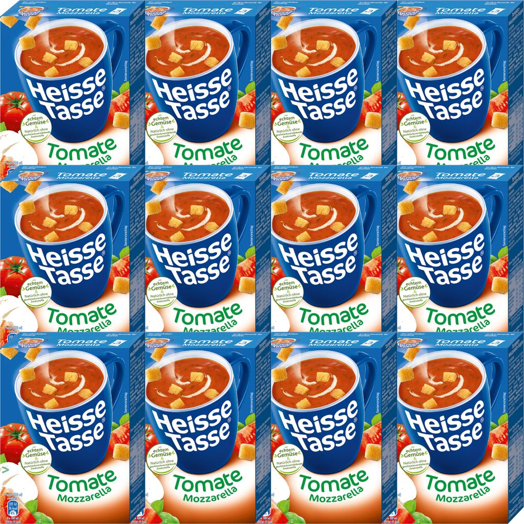Erasco Heisse Tasse Tomate-Mozzarellasuppe 12er Pack (36 Produktbild 