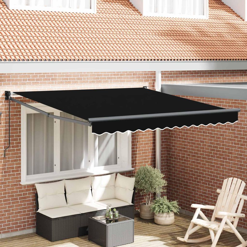 Maison Exclusive - Ausziehbare Markise Schwarz 350 x 250 cm