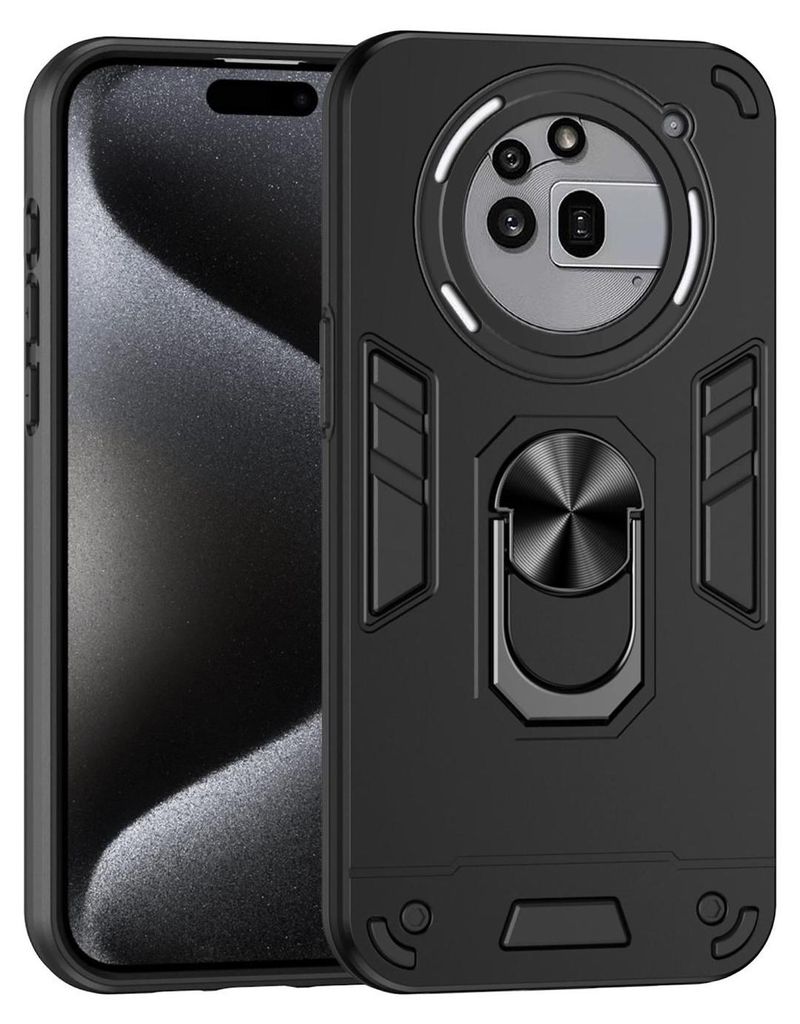 Für Nothing Phone 3a Pro Armor Magnet Metall Ring PC Schutz Produktbild 