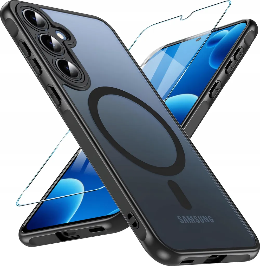 Cover MagSafe Samsung S26+ Plus Nera Opaca: Protezione in Vetro