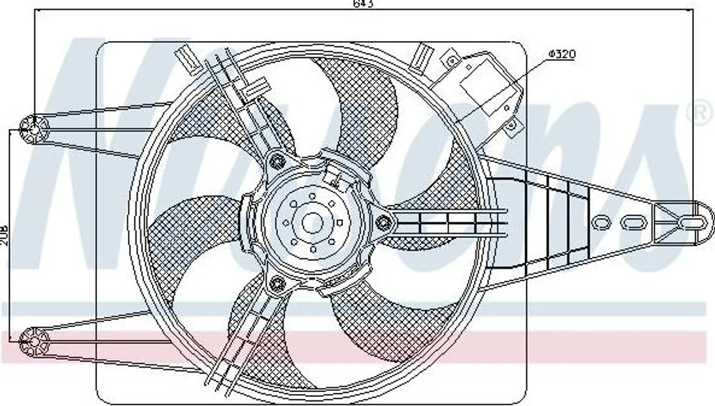 Ventilateur de Refroidissement Moteur pour Lybra avec Moteur 1.9 JTD
