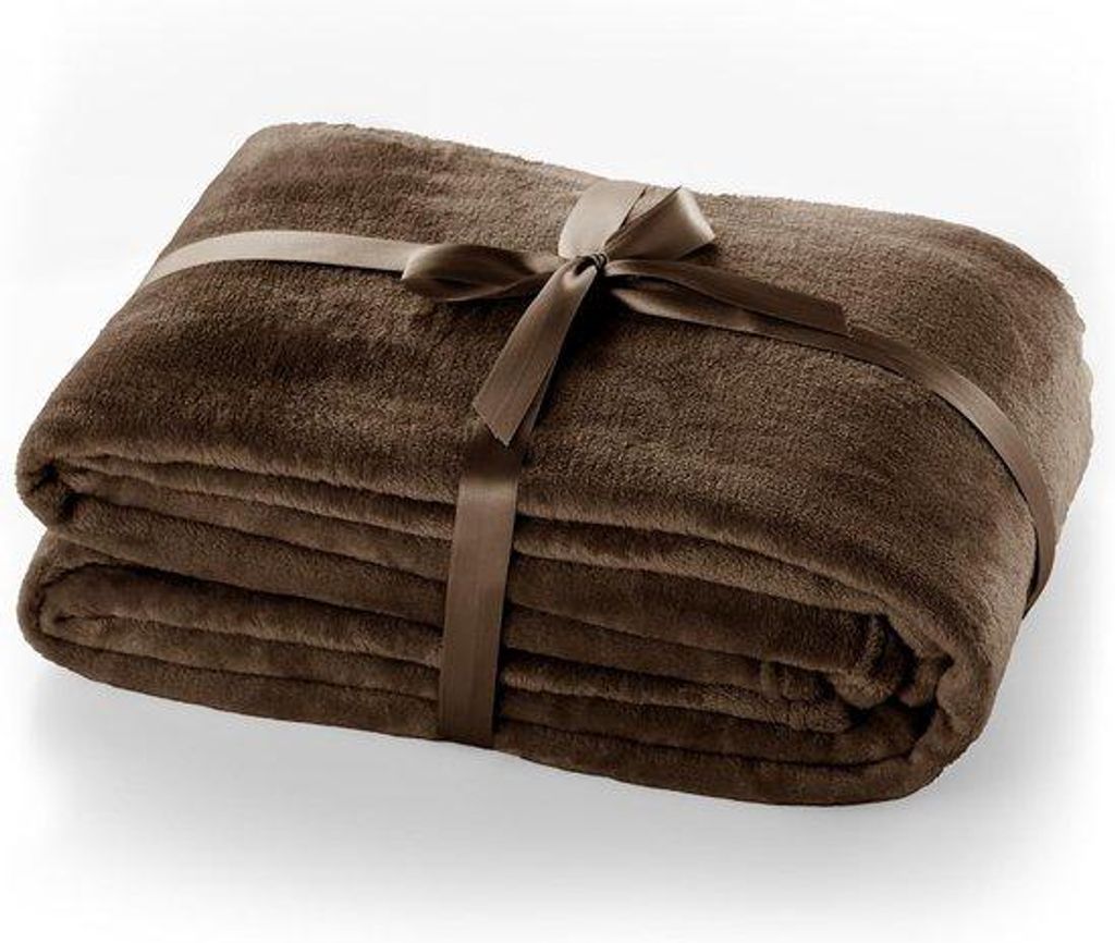 Fleece-Sprei 70 x 150 cm, Chocoladebraun, Microvezel, Pluizig
