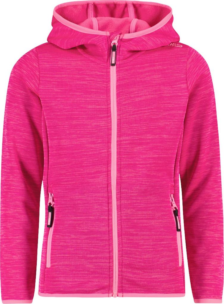 CMP Kinder Outdoor Sweat Jacke aus Knit Tech mit Kapuze pink 164