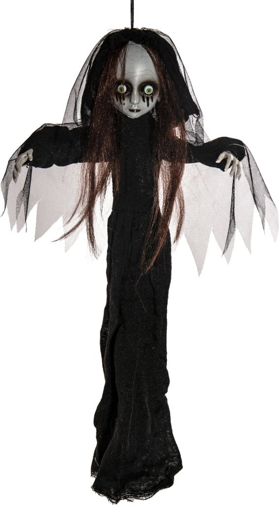 Gothic Braut mit Schleier als dekorative Hängefigur 50 cm
