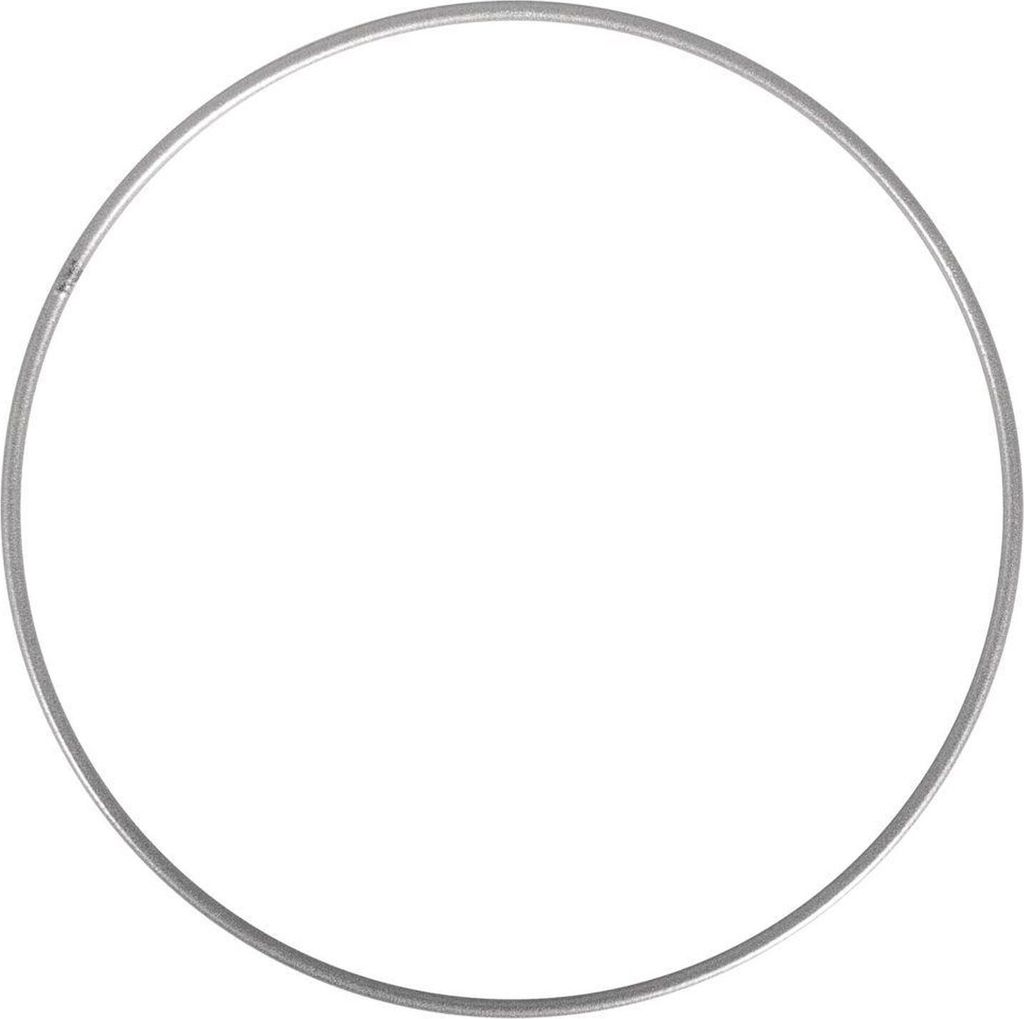 2 silberne Metallringe Ø 25 cm Produktbild 
