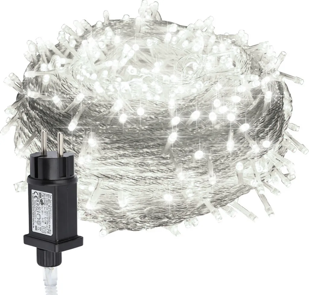 Luci Natale Jopassy 100 LED 10 Metri Bianco Freddo per la Casa