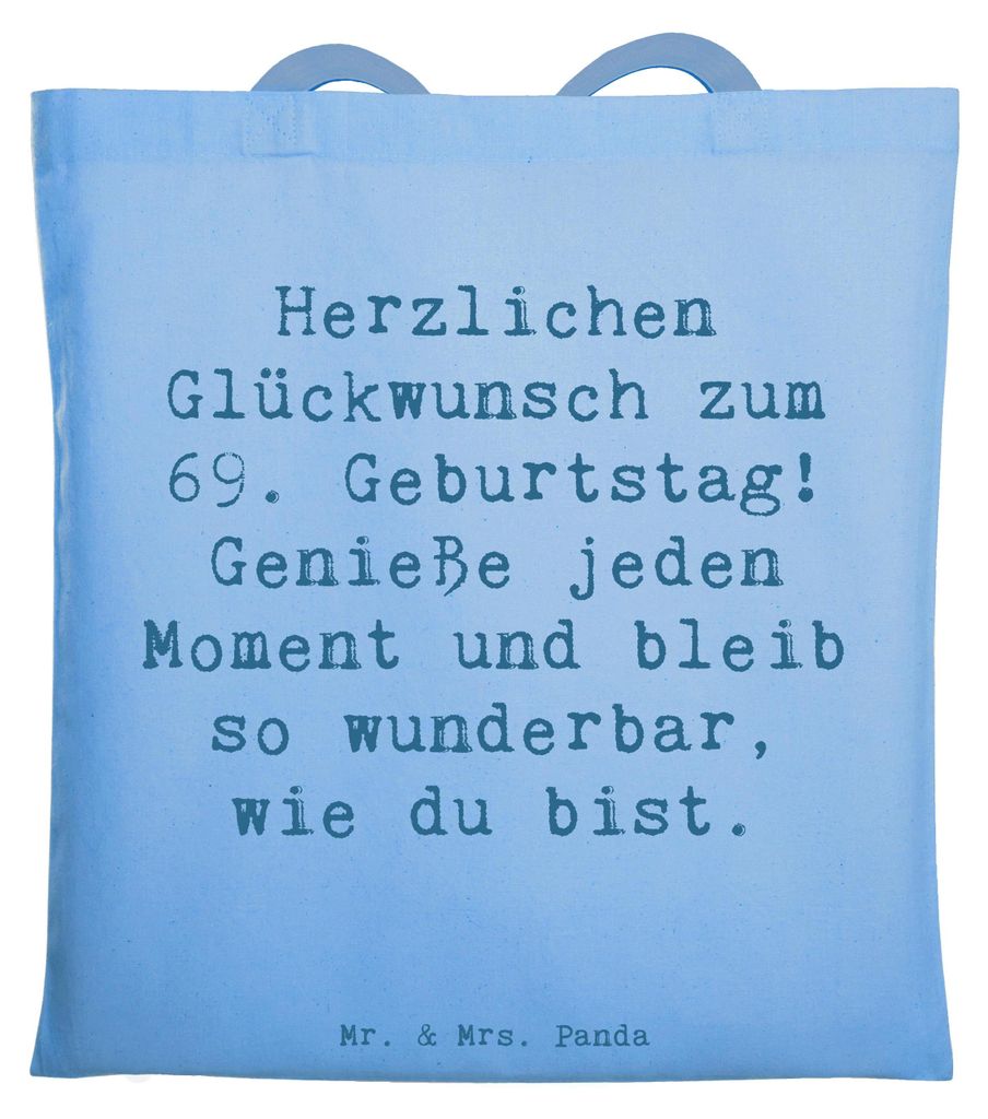 Mr. & Mrs. Panda Einkaufstüte Spruch 69. Geburtstag Produktbild 